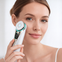 Dispositivo de Belleza Facial, Electroporación, Microcorriente, Lifting, Compresa Fría/Caliente, Rejuvenecimiento de la Piel, Antienvejecimiento, Recargable por USB, TFT