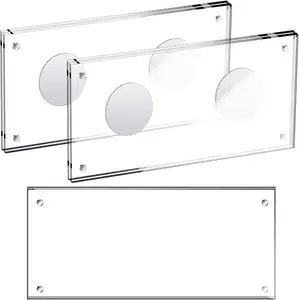 Wholesales Custom Clear Acrylic Dollar Bill Holders Acrylic Money Frame Self Adhesive Money Frame Display for display only