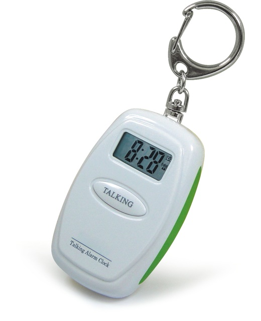 Small Digital Clock Talking Keychain With Custom Voice for Visually Impaired Digital Alarm Clock for Kids, Elderly