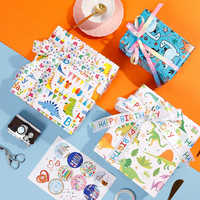 Papier d'emballage cadeau pour enfants 50x70cm, papier de soie pour emballage de jouets de dessin animé DIY, papier d'emballage pour vêtements