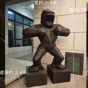 Escultura Geométrica de Gorila <span class=keywords><strong>Babuino</strong></span> de Resina Nórdica, <span class=keywords><strong>Mono</strong></span> Grande, Adornos de Decoración, Sala de Exposiciones, Arte Popular de Dibujos Animados, Manual Artístico - Product Image 6