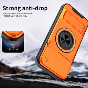 เคสโทรศัพท์แบบมีขาตั้งกล้องแบบดึง-ดัน สำหรับ iPhone 17 16 15 14 Pro Max พร้อมเลนส์แม่เหล็ก ป้องกันแรงกระแทก มีวงแหวนยึดด้านหลัง - Product Image 4
