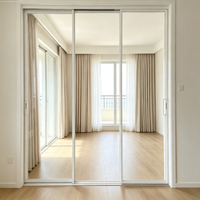 Porte coulissante intérieure en verre avec cadre en polyuréthane sur mesure, insonorisée, étanche, porte coulissante de séparation de pièce