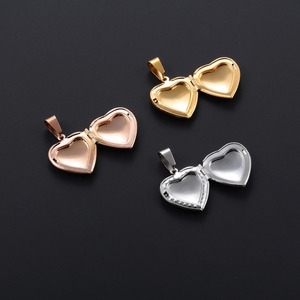 Colgantes de Corazón de Zirconia con Medallón Abrible para Fotos, Marco de Fotos de Acero Inoxidable, Collar de Recuerdo de Amor, Joyería Creativa - Product Image 2