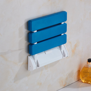 Siège de douche pliant mural en plastique et alliage d'aluminium, antidérapant, capacité de charge de 130 kg, tabouret de sécurité pour salle de bain pour personnes âgées et handicapées - Product Image 2