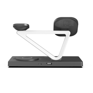 Cargador inalámbrico de luz nocturna integrado 4 en 1 para iPhone para Apple y para relojes Samsung Salida de 15W Soporte certificado ROHS con <span class=keywords><strong>H</strong></span> - Product Image 5