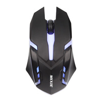 Souris filaire X3 USB lumineuse, souris de jeu colorée avec lumière respirante pour ordinateur