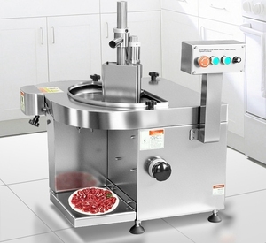 Rebanadora de carne de acero inoxidable semiautomática con grosor ajustable de 2.5mm-15mm para carne de res, cerdo, cordero y tocino - Product Image 1