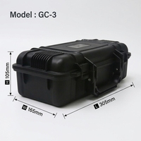 CHIYUE Chiyue-GC-3 Petite boîte à outils multifonctionnelle en plastique rigide antichoc, résistante à la poussière, étanche, noire, 280x130x100mm
