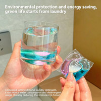 Perles de gel lessivielles écologiques Zhicon à trois compartiments - Nettoyage en profondeur, protection des couleurs, adoucissant, parfum longue durée Carillons bleus