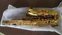 Quality Brass Head Alto Saxophone with Gold Lacquer Finish and Canvas Case