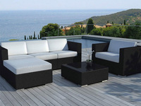PE Rattan Kissen Sofa Set Outdoor Garten Freizeit Phantasie Terrasse Würfel Sofa Set