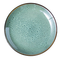 Bol en céramique de luxe nordique moderne, vaisselle, bol de table, assiette créative, vaisselle en grès vert, ensemble de vaisselle, ensemble de service