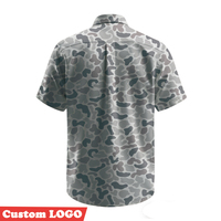 Vêtements de pêche en tissu respirant personnalisé, chemises de pêche à boutons pour hommes, manches courtes, chemises de chasse camouflage