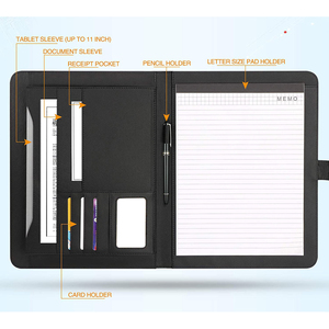 Cao Cấp Padfolio Doanh Nghiệp Tài Liệu Tổ Chức PU <span class=keywords><strong>Leather</strong></span> Hội Nghị Thư Mục - Product Image 4