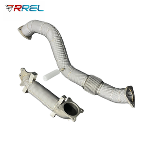 ระบบท่อไอเสียสแตนเลสสตีลสำหรับรถแข่ง รุ่น Downpipe สำหรับ <span class=keywords><strong>Civic</strong></span> TYPE-R FL5 2.0T 1.5T ปี 2021-2024 หนา 1.5 มม. ขัดเงาแบบกระจก - Product Image 2