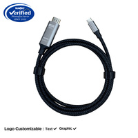 Haute définition 1.8M 8K 60Hz USB Type C pour câble HDMI coque en aluminium PVC veste tresse blindage pour ordinateur portable HDTV ordinateur