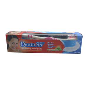 Denta 99 Dentifrice à la menthe naturelle Fabricant en gros de dentifrice 175g Dentifrice blanchissant les dents avec brosse à dents - Product Image 2