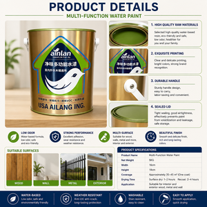 160oz(5kg) BKW Multi Function Water Based <b>Paint</b> Interior Exterior Universal <b>Coating</b> Eco Friendly Durable - Product Image 3