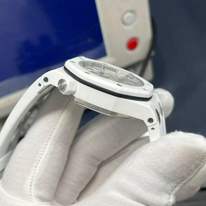 Relojes Mecánicos para Hombre, Reloj de Metal, Estilo Moderno, Reloj Automático de Lujo para Hombre, Cerámica Blanca de 42 mm, Correa de Buceo de Goma - Product Image 3