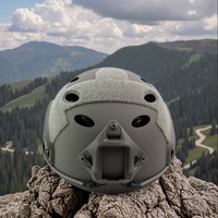 Casque ouvert léger FAST PJ Bump vert tactique composite résistant à l'eau avec 16-20 aérations pour la conduite, ensemble ABS