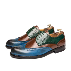 S0068X Nuevos Zapatos Oxford Formales de Cuero Genuino para Hombre, Estilo Caballero, Otoño, Ligeros, Bordados, para Novio - Product Image 4