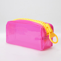 Vibrant PVC étui à crayons pour l'école étanche sac cosmétique avec fermeture à glissière clair sac cosmétique en gros
