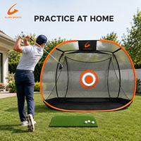 Kit de filet de frappe portable pour l'entraînement de golf avec tapis de frappe, cible pour balles de golf, piquets et sac de transport