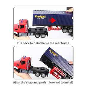 Camion télécommandé SINO 1:24 6CH, voiture électrique à batterie, <span class=keywords><strong>jouet</strong></span> conteneur, portes ouvrantes, grand camion de remorquage pour enfants, <span class=keywords><strong>jouet</strong></span> camion pour enfants - Product Image 5