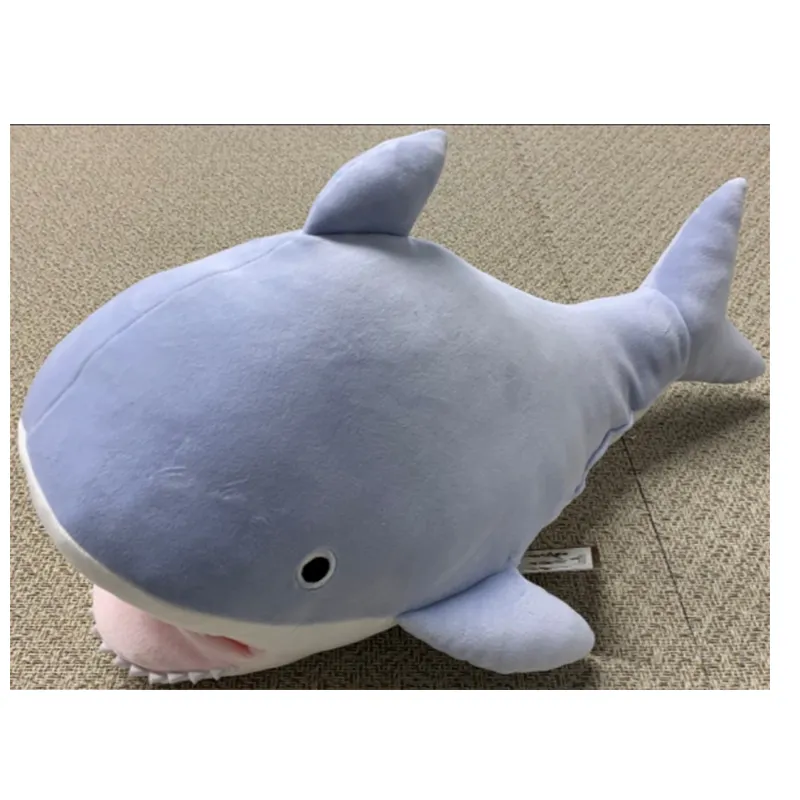 Peluche Super morbido, cuscino avvolgente per animali, grande simpatico squalo peluche blu