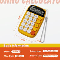 Calculatrice de bureau en plastique JN-660, logo personnalisé, alimentée par batterie solaire, portable, grande, 10 chiffres