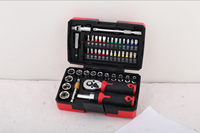 Kit d'outils portable mini avec douilles de 1/4 de pouce et cliquet, boîte à outils compacte pour réparation de moto et voiture DIY OEM/ODM
