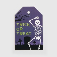 Cartes de décoration suspendues pour Halloween transfrontalières, décorations à thème Fête des Morts, marque-pages en carton Tête de mort et Citrouille