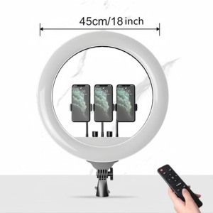 Lampada <span class=keywords><strong>LED</strong></span> ad Anello da 18 Pollici con Supporto a Parete per Vlog, Fotografia, Tatuaggi, Saloni di Bellezza, Studi e Barbieri - Product Image 5