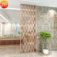 YY1008 Nouveau style, paravent en acier inoxydable pour villa, design découpé au laser, séparateur de pièce, cloison en métal de luxe