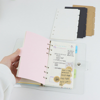 Papier A4 B5 A5 A6 diviseur à 5 onglets, feuilles d'indexation, plaque pour protéger l'entretoise intérieure en papier, planificateur Filofax organisateur diviseurs d'onglets