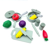 Ensemble de jeu de cuisine écologique en silicone de haute qualité pour enfants et tout-petits, jouets de cuisine pour faire semblant