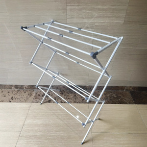 X Shape Metal Folding Clothes <b>Drying</b> <b>Rack</b> Floor Standing Telescopic Mobile Household Towel <b>Rack</b> Organizer PTSC-7013 - Product Image 1