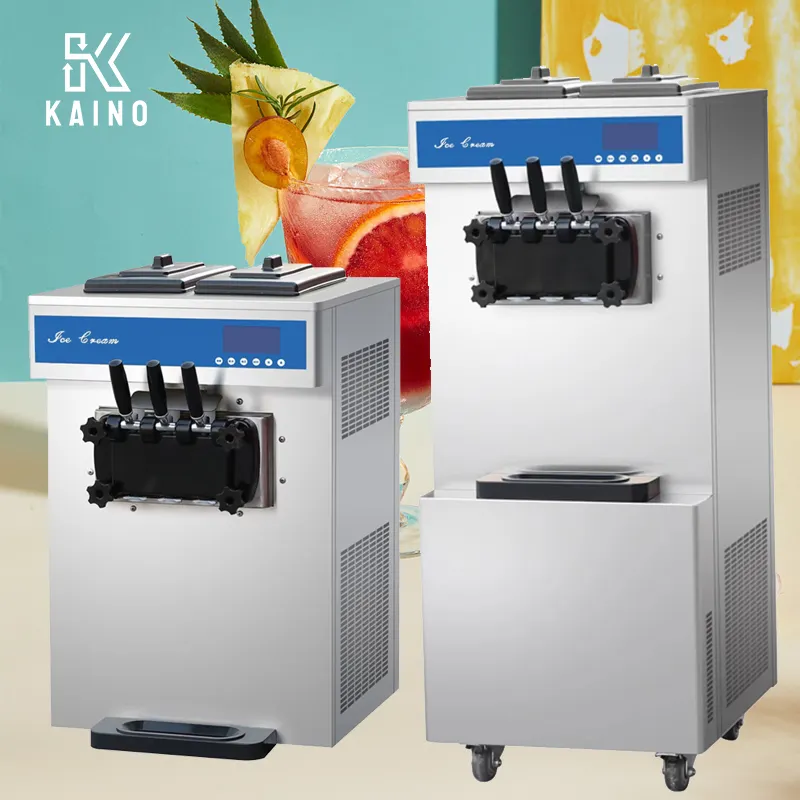 KAINO Professional Commercial Automatic Ice Cream Making Machine 3 Flavor Soft Serve Ice Cream Machine