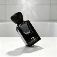 Flacons de parfum en verre épais personnalisés, neufs, 30 ml 50 ml, transparents et luxueux, avec bouchon en bois