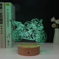 Acrylique 3d Led lampe support 3d nuit Led lumière lampe Base télécommande ABS noir personnaliser DC 12V chambre lumières 60 moderne EMC