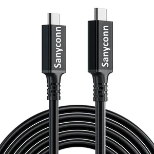 240W dans 2.5M USB4 Type-C 40Gbps Câble de transmission sans latence pour MacBook/SSD/Station d'accueil