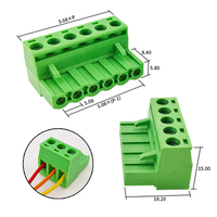 Bloc de bornes femelles enfichables en fer, pas de 5,08 mm, connexion par vis, connecteur de qualité industrielle