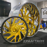 Jantes forgées XINLAI 20x9 21x10 22x11 5x112 5x114.3 5x120, centre doré, lèvre polie, multi-branches pour Audi RS6 Avant BMW M3 G80