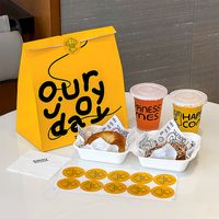 Sacs en papier kraft biodégradables et écologiques pour boulangerie, sur mesure, en gros, pour gâteaux et pains, à fond carré