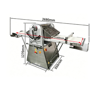 Sfogliatrice Professionale per Pasticceria, Laminatrice per Croissant, Rullo per Impasto <span class=keywords><strong>Pizza</strong></span> per Laboratori di Lavorazione Snack - Product Image 3