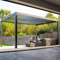 Gazebo de jardin moderne en aluminium et pergola imperméable pour l'aménagement paysager résidentiel et commercial