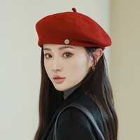 Chapeau béret polyvalent pour femmes, bonnet classique de couleur unie, toutes saisons, décontracté, pour fête, voyage