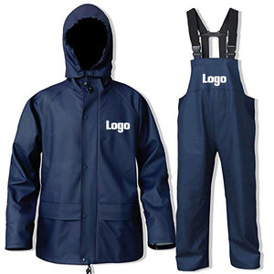 Nueva Chaqueta y Pantalones Impermeables de PU de 0.45mm de Grosor para Pesca y Ciclismo al Aire Libre, para Adultos, con Logotipo Personalizado - Product Image 2