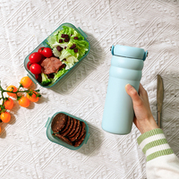 Bouteille isotherme moderne de 16 oz en acier inoxydable 304 à double paroi, sans BPA, écologique, avec logo personnalisé, isolation sous vide 12-24 heures, anti-fuite, pour boissons gazeuses
